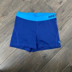 Blue Nike pro spandex